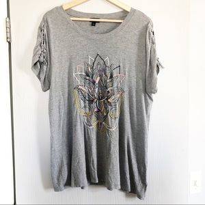 Torrid Lace Up TShirt Size 1